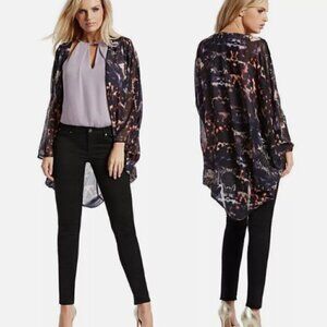 Guess by Marciano Sheer Kimono Patterned Extra Small Small Polyester